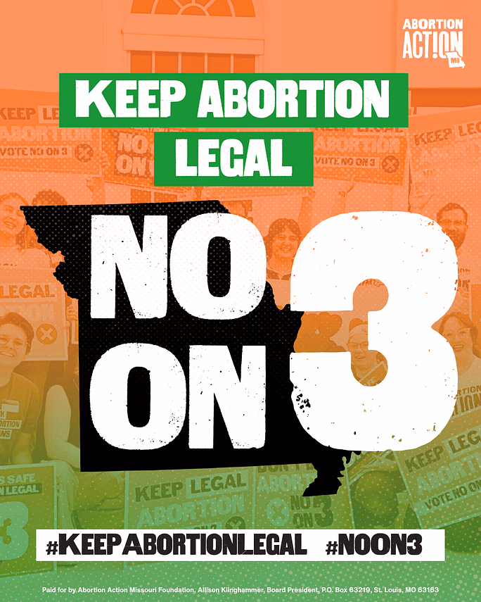 Missouri Amendment 3 (2026) is a proposed constitutional amendment that would repeal the Right to Reproductive Freedom from the State Constitution and ban abortion in Missouri.